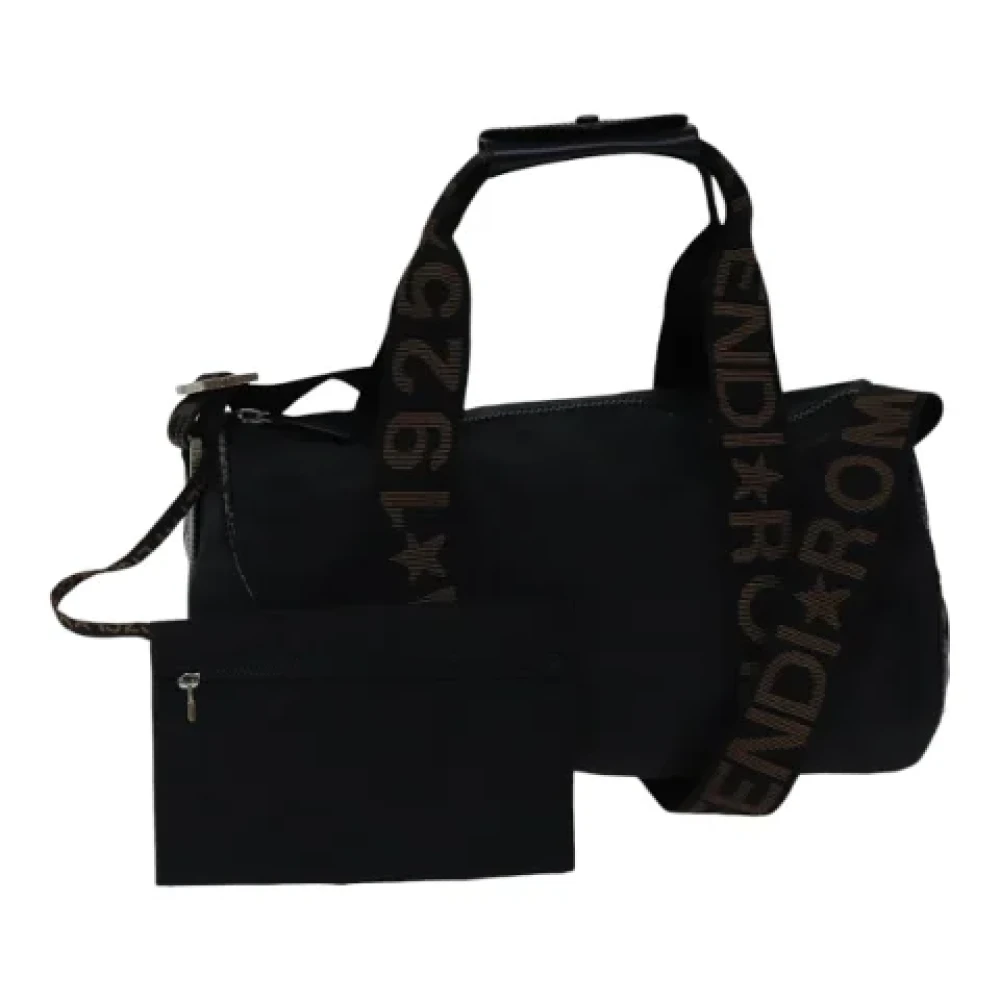 Fendi Vintage Pre-owned Nylon travel-bags Black Dames