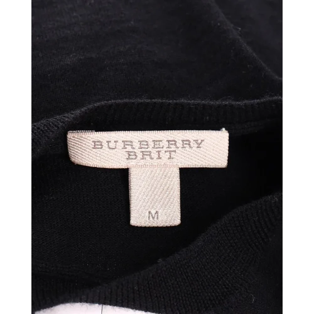 Burberry Vintage Pre-owned Wool tops Black Dames
