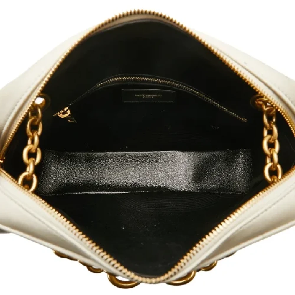 Yves Saint Laurent Vintage Pre-owned Leather shoulder-bags Beige Dames