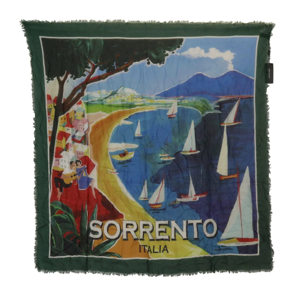 Dolce & Gabbana Women's Sorrento Dg Print Fringe Scarf
