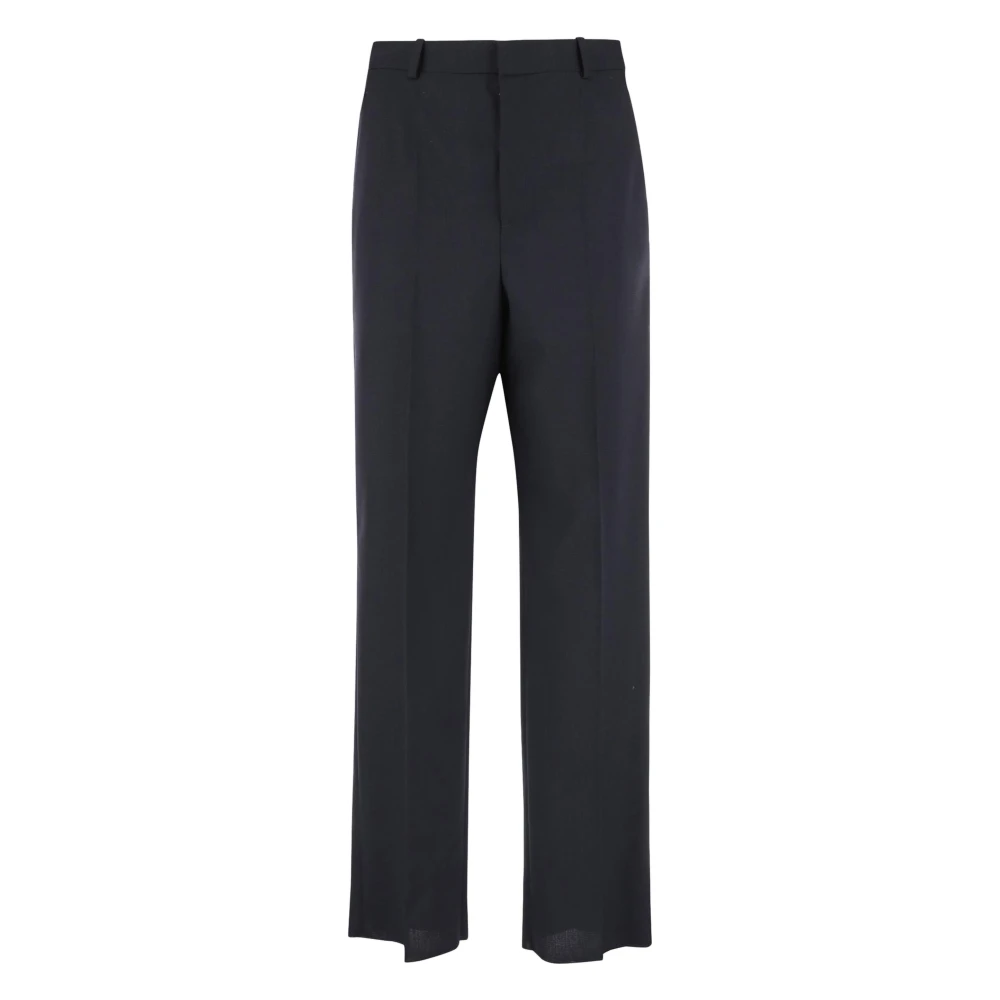 Saint Laurent Men's Blue Tailored Wool Trousers