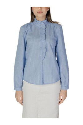 pinstripe-ruffleneck-blouse