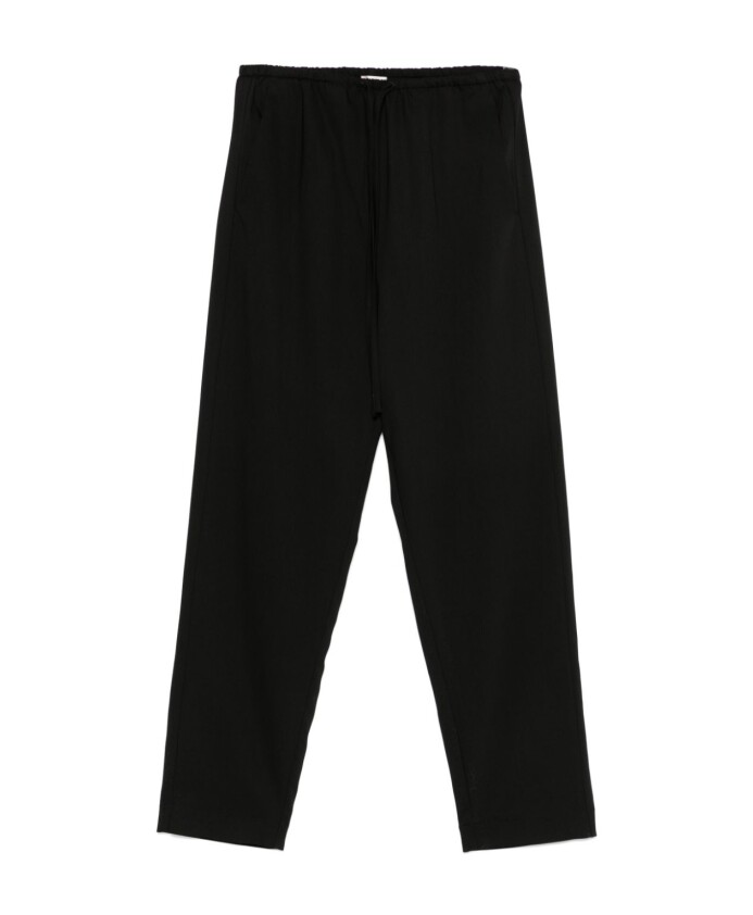 pantalon-noir-elastique-en-twill-de-viscose-et-laine