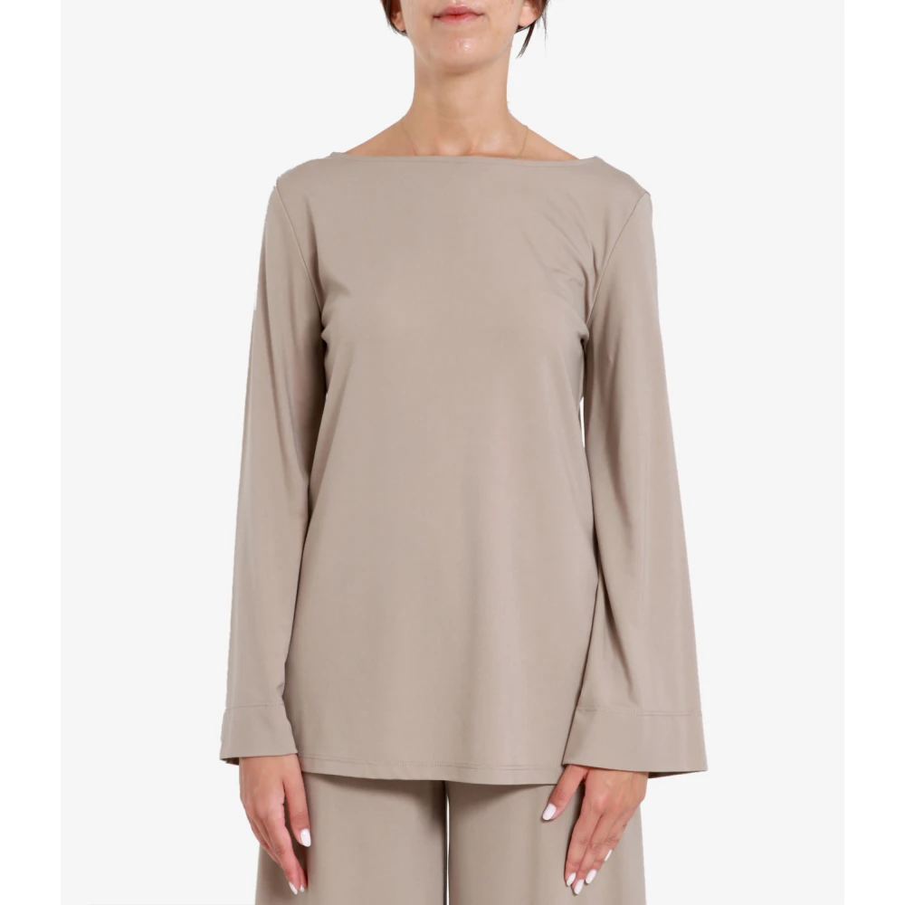 Kaos Dove Grey Bell Sleeve Top Gray Dames