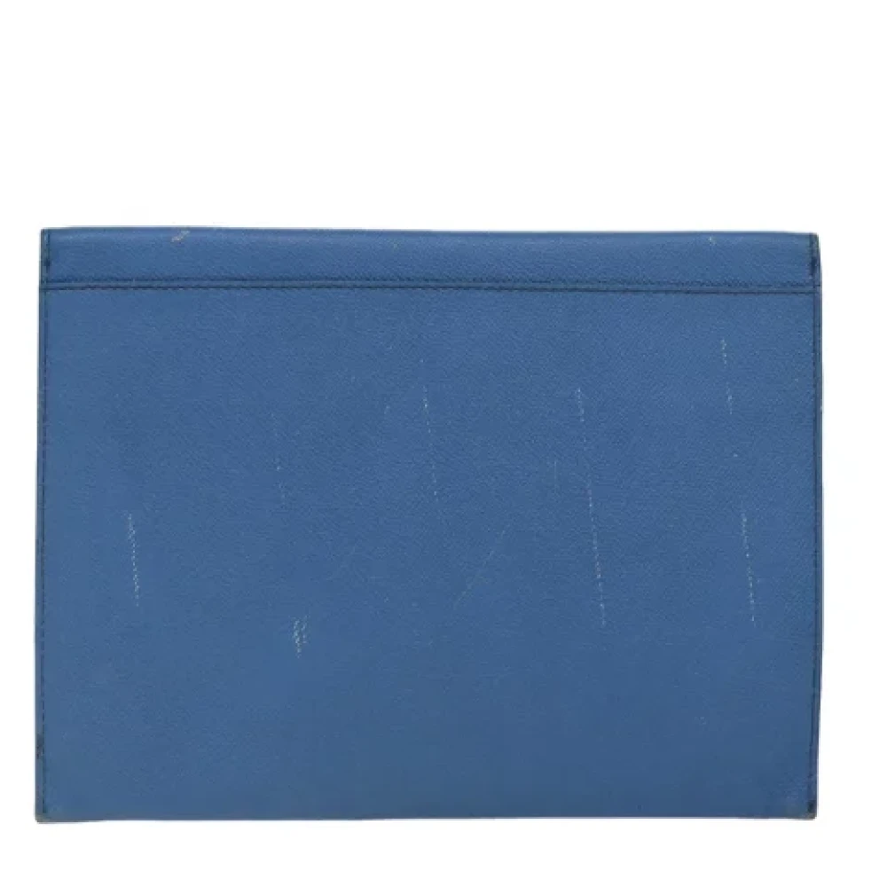 Burberry Vintage Pre-owned Leather clutches Blue Dames