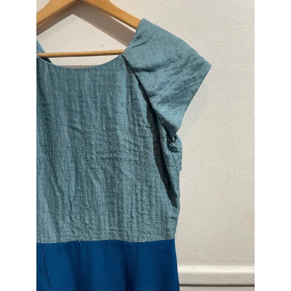 Fendi Vintage Pre-owned Silk dresses Blue Dames