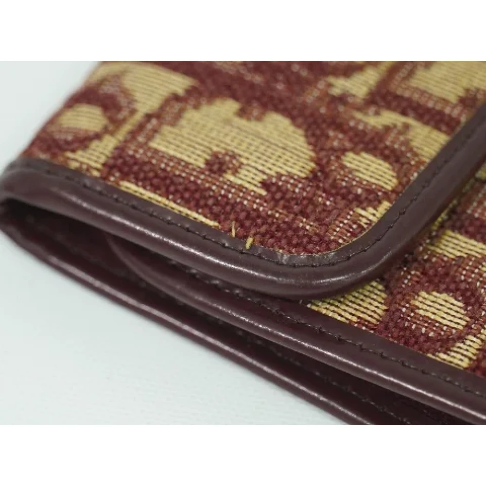 Dior Vintage Pre-owned Canvas wallets Red Dames