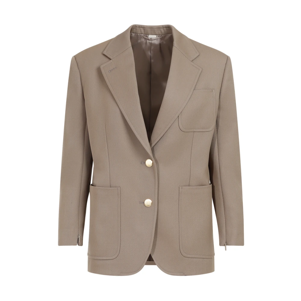 Gucci Wollen Jas Beige Dames