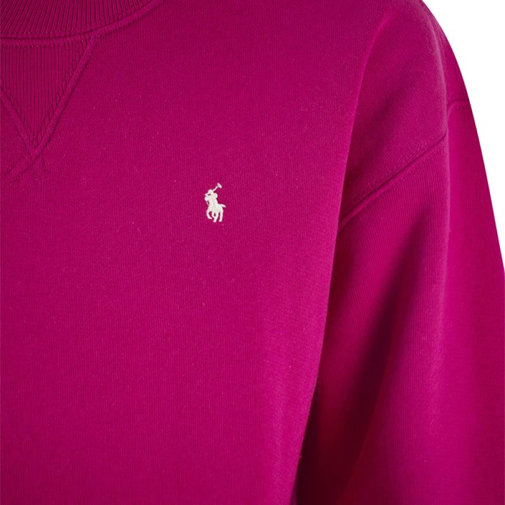 Ralph Lauren Crewneck Katoenen Sweatshirt Pink Dames