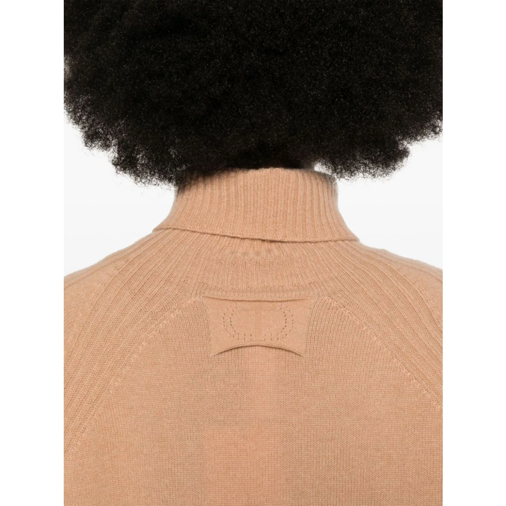 Twinset Sandy Brown Gebreide Top Brown Dames