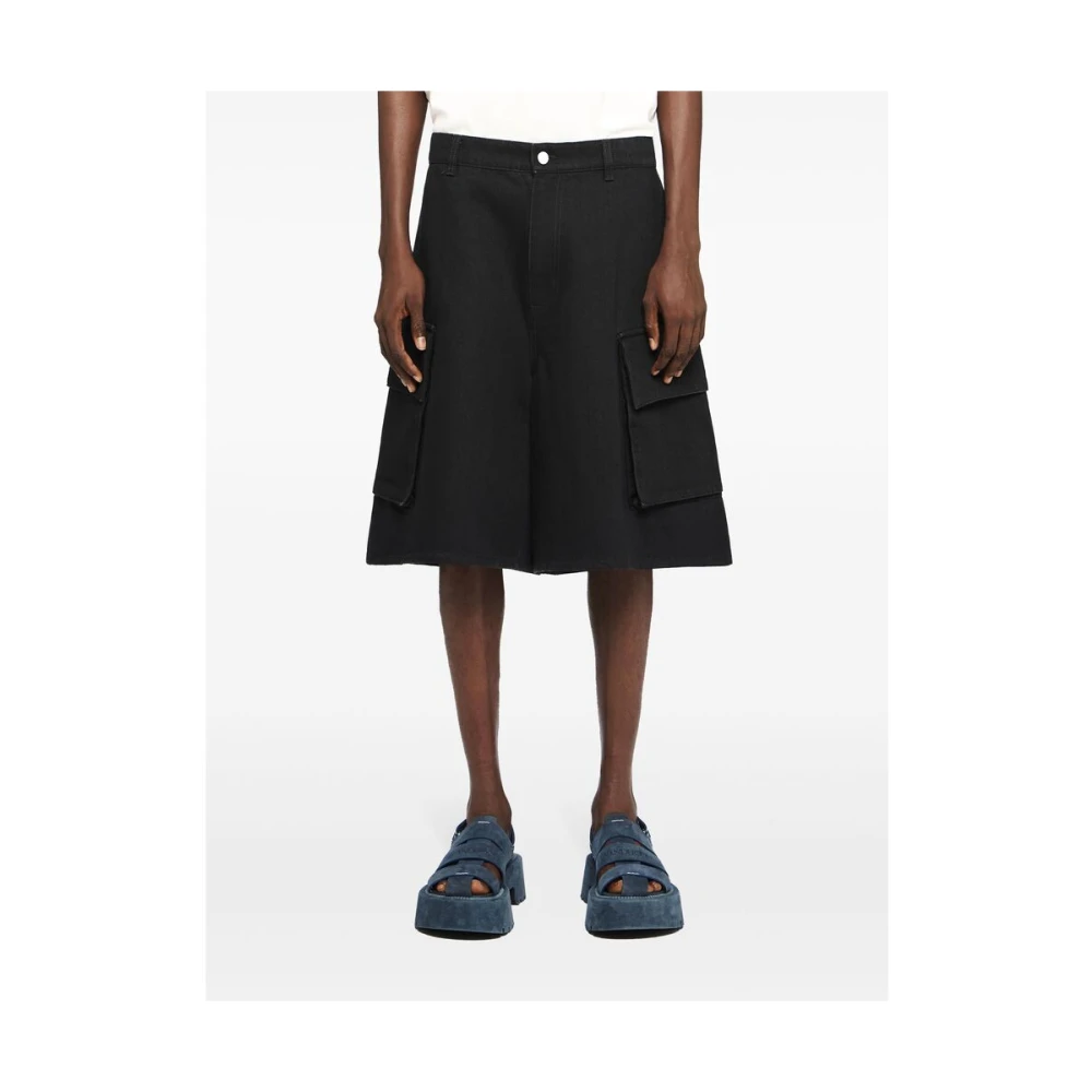 JW Anderson Zwarte Cargo Stijl Shorts Black Heren