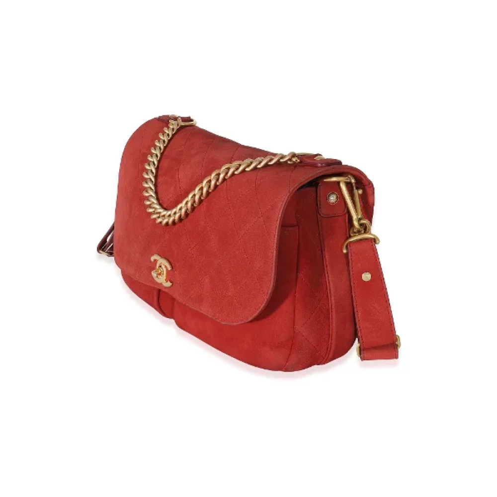 Chanel Vintage Pre-owned Suede crossbody-bags Red Dames
