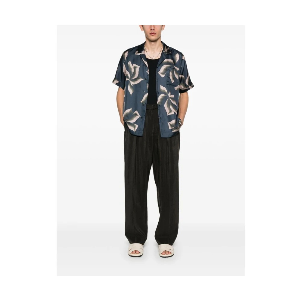 Lemaire Koffiebruine elastische taillebroek Brown Heren