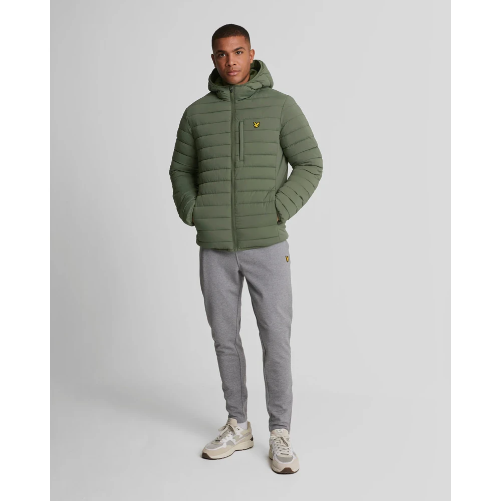 Lyle & Scott Groene Lichtgewicht Gewatteerde Hoodie Jas Green Heren