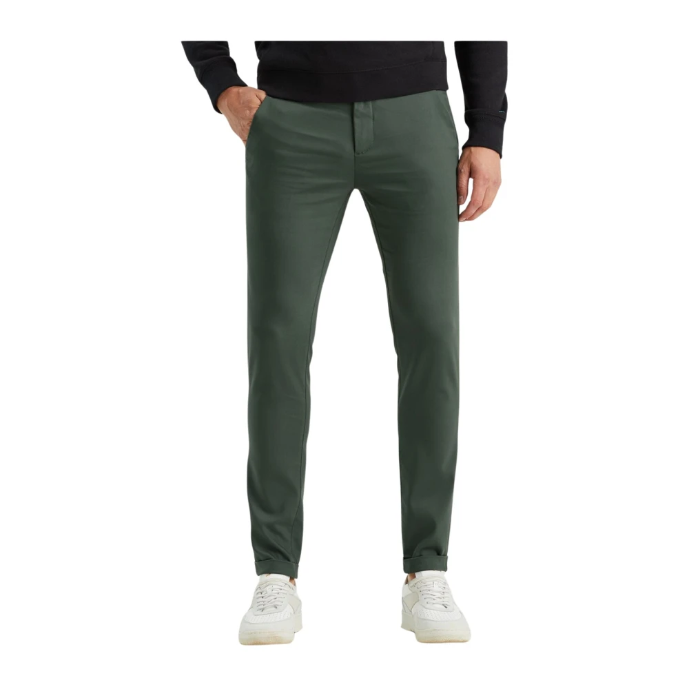 Cast Iron Stretch Chino Riser Slim Fit Broek Green Heren