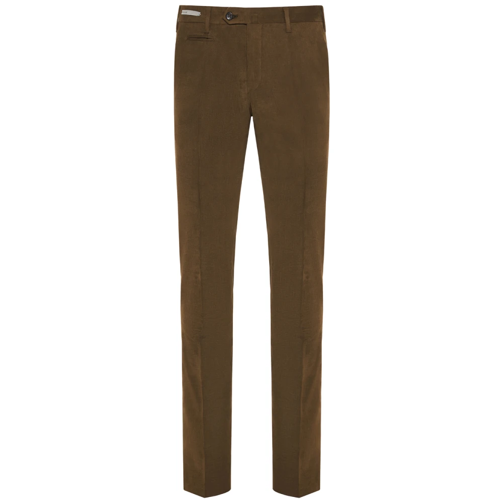 Corneliani Stretchkatoenen broek met zakken Green Heren