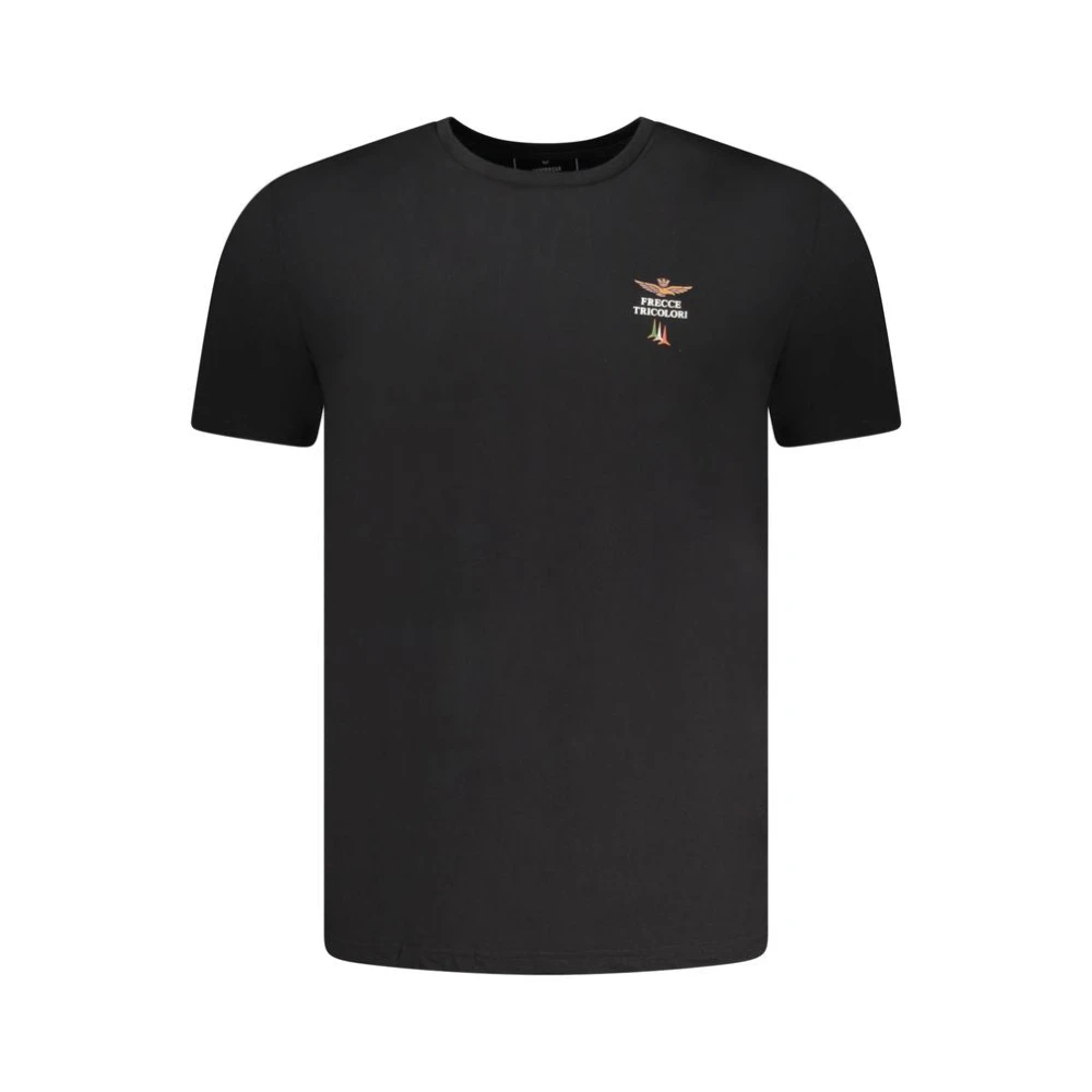 Aeronautica Militare Hombre Negro - Camiseta De Algodón De Cuello Redondo Underwear - Tops - M