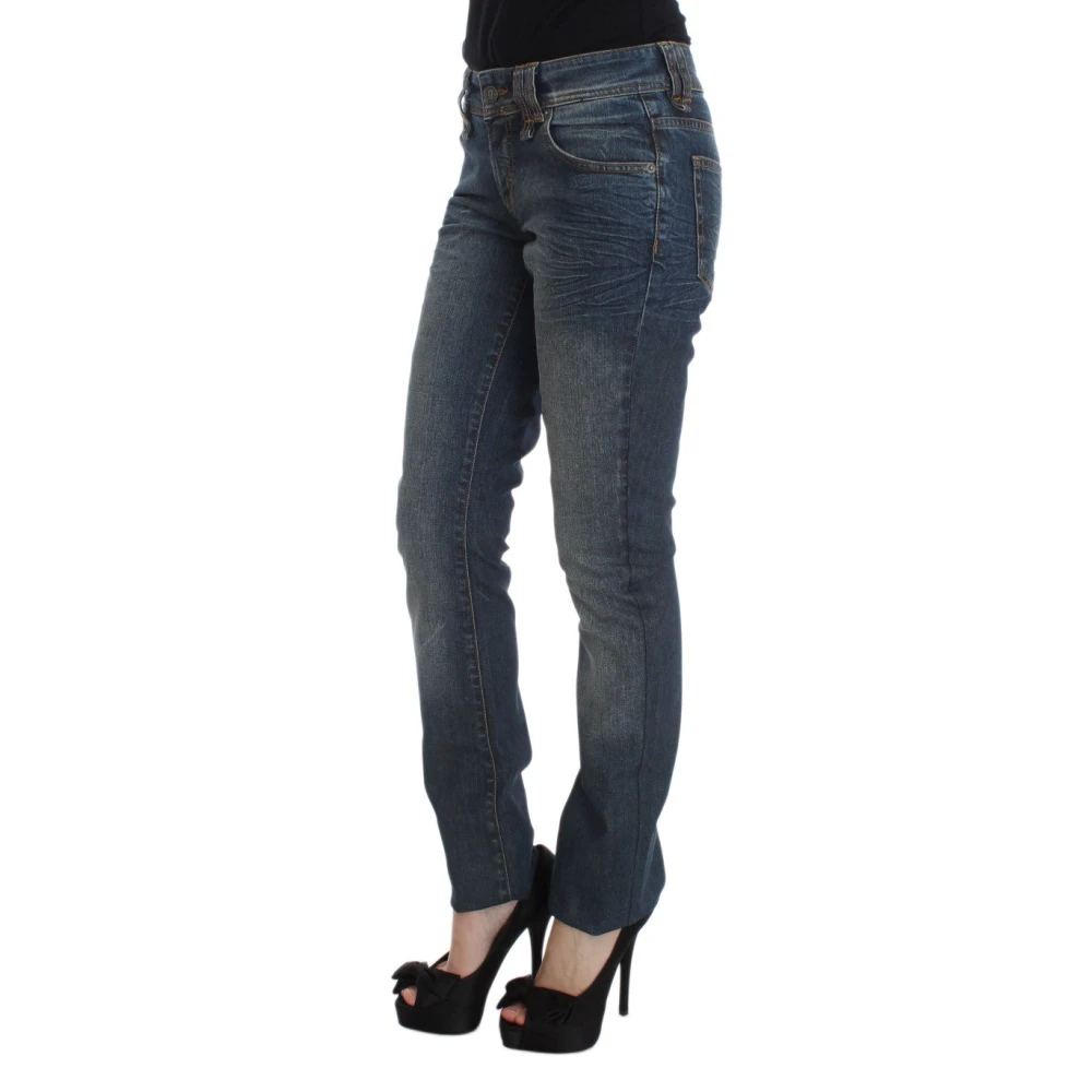 John Galliano Stijlvolle Slim Fit Blauwe Jeans Blue Dames