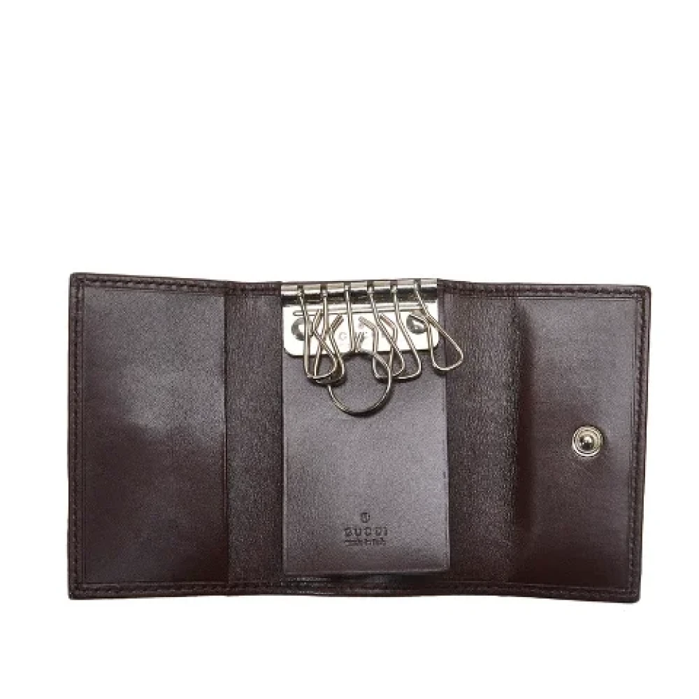 Gucci Vintage Pre-owned Canvas key-holders Brown Dames