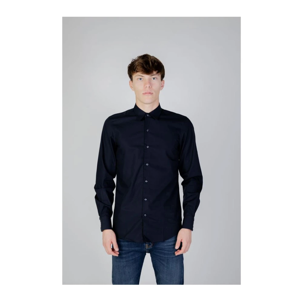 Antony Morato Katoenen Lange Mouw Shirt Herfst Winter Blue Heren