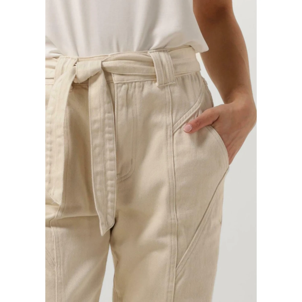 Minus Elegante High Waisted Broek Beige Dames