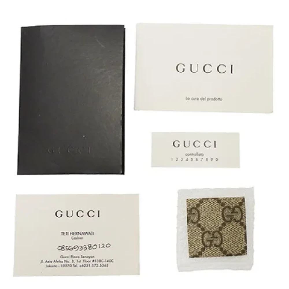 Gucci Vintage Pre-owned Plastic crossbody-bags Brown Dames