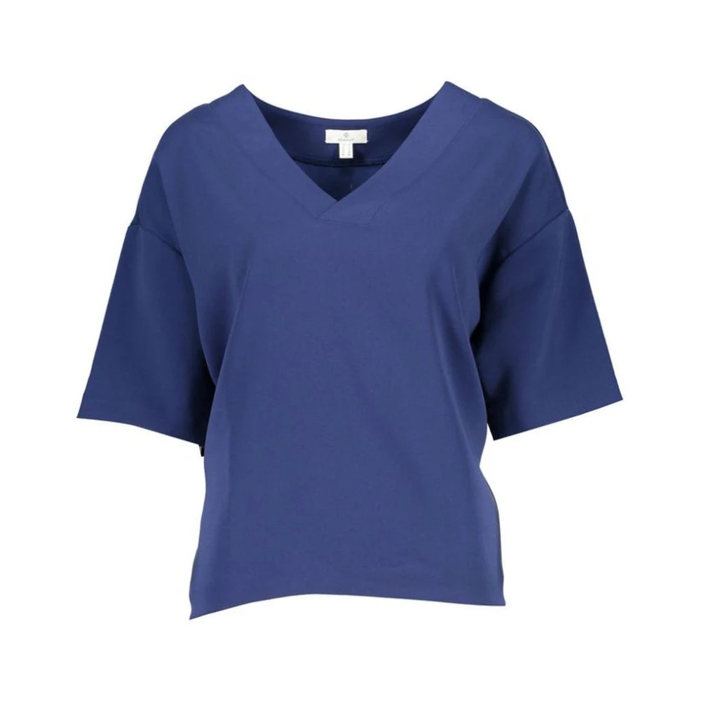Gant Blue Cotton Women T-Shirt - 34 - Image 2