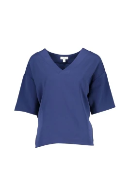 V-ringad kortärmad blus
