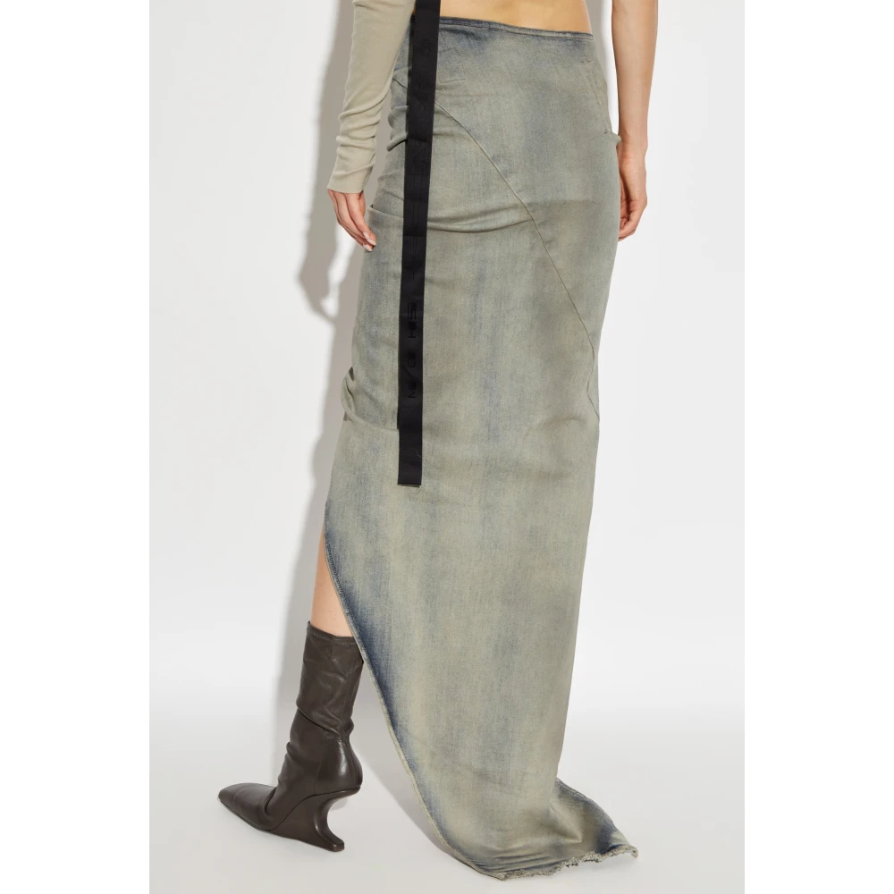 Rick Owens Denim Rok Edfu Blue Dames