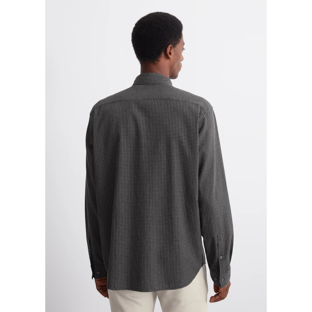 Marc O'Polo Vichy shirt regular Black Heren