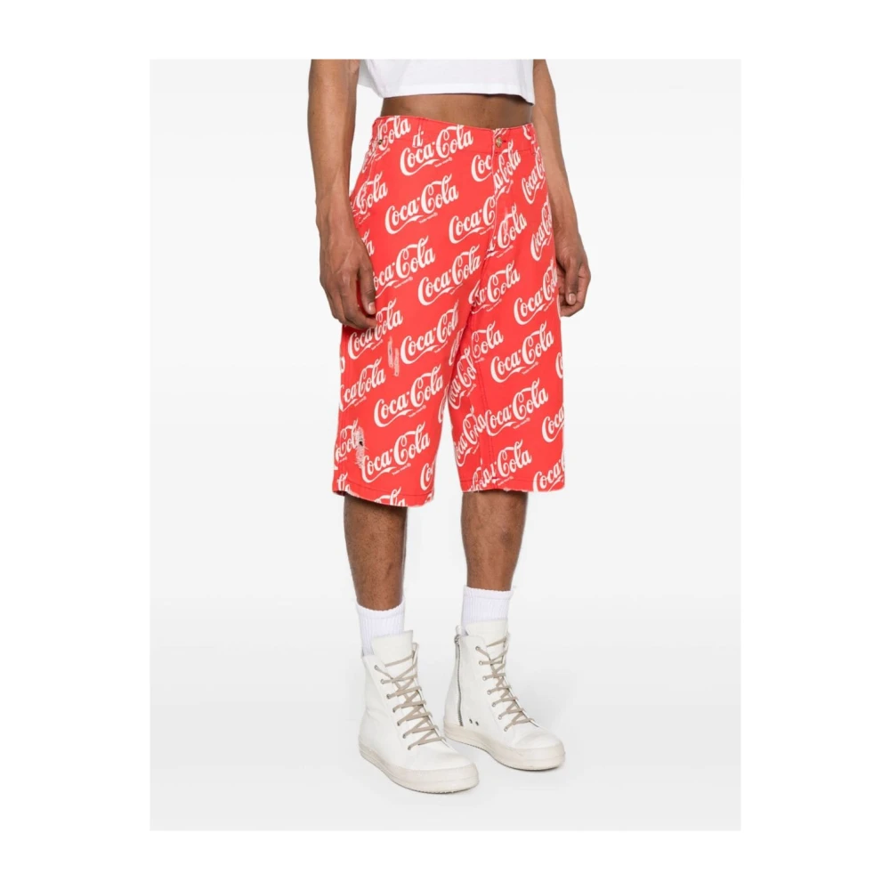 ERL Coca-Cola Print Shorts Red Heren