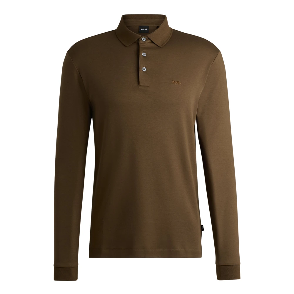 Hugo Boss Lange Mouw Polo Shirt Green Heren