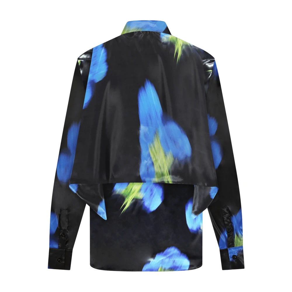 Flâneur Blurred Flower Hooded Shirt Multicolor Heren