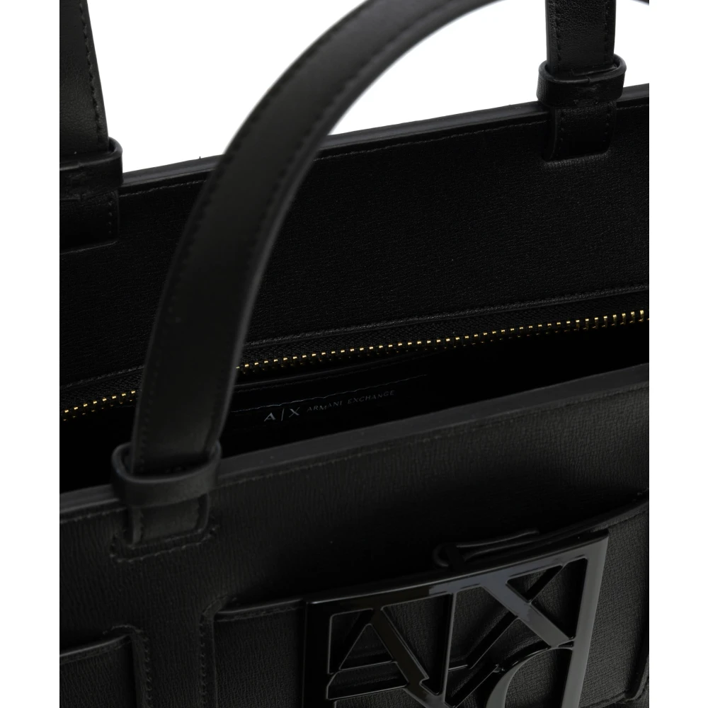 Armani Exchange Eenvoudige Tote Tas met Verstelbare Band Black Dames
