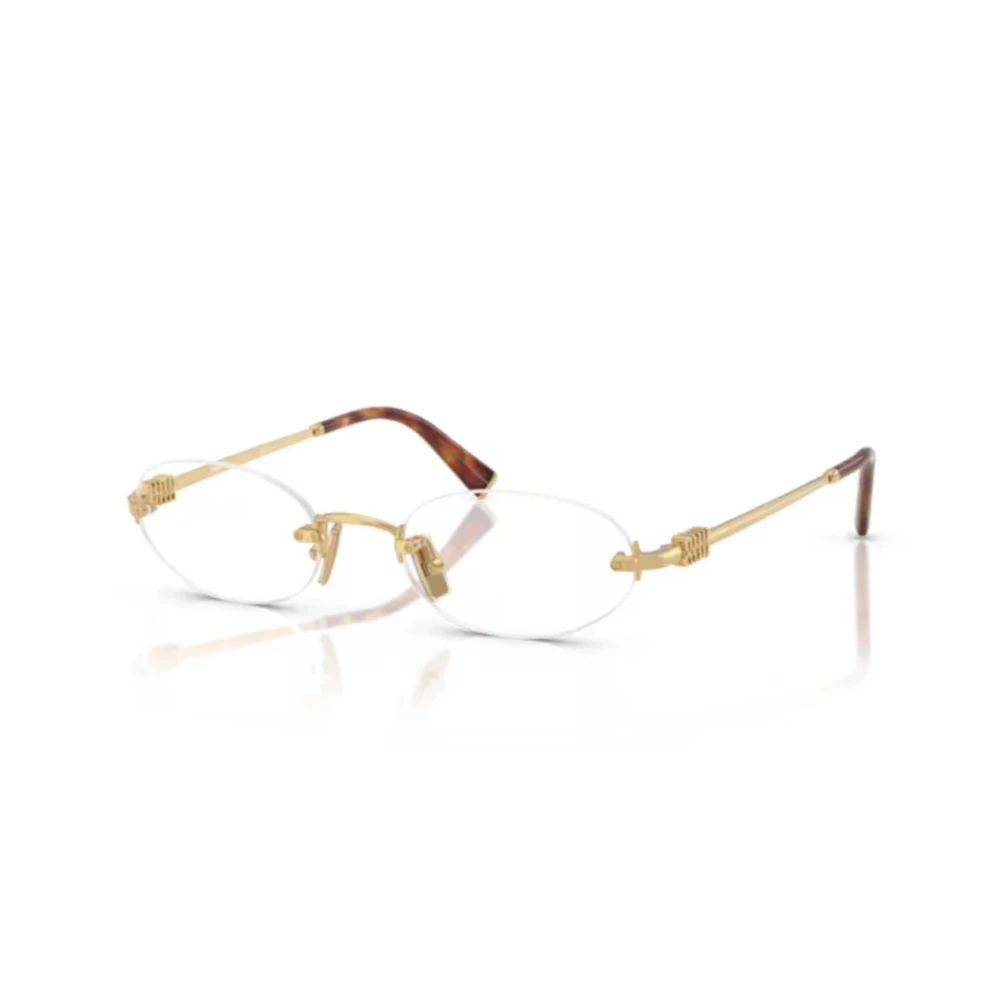 Miu Miu , Glasses, Unisex, Yellow, 51 Mm, Oval Eyeglasses - Image 3