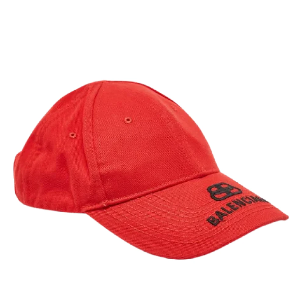 Balenciaga Vintage Pre-owned Cotton hats Red Heren