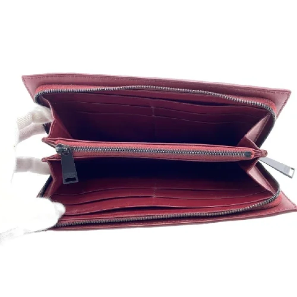 Bottega Veneta Vintage Pre-owned Leather wallets Red Dames
