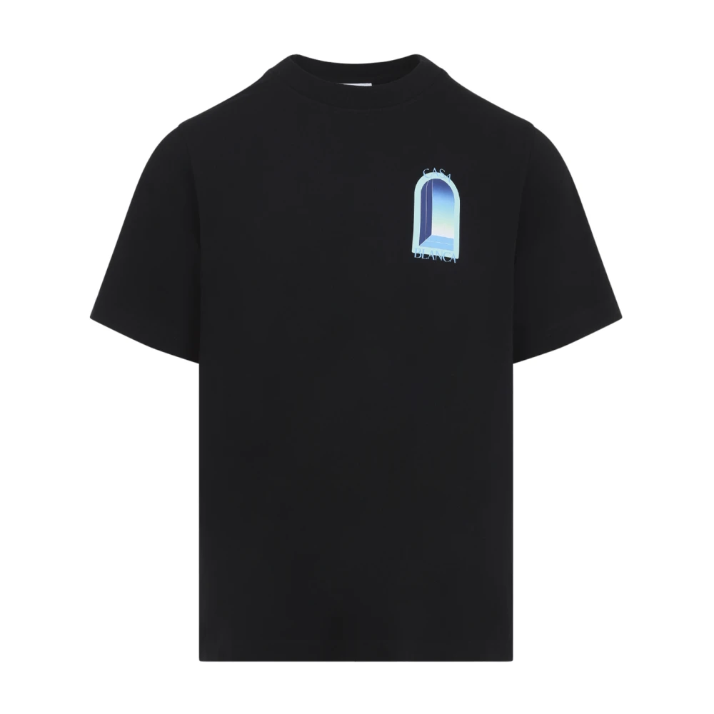 Casablanca Men's Black T-Shirts, Xl, Gradient L'arche T-Shirt