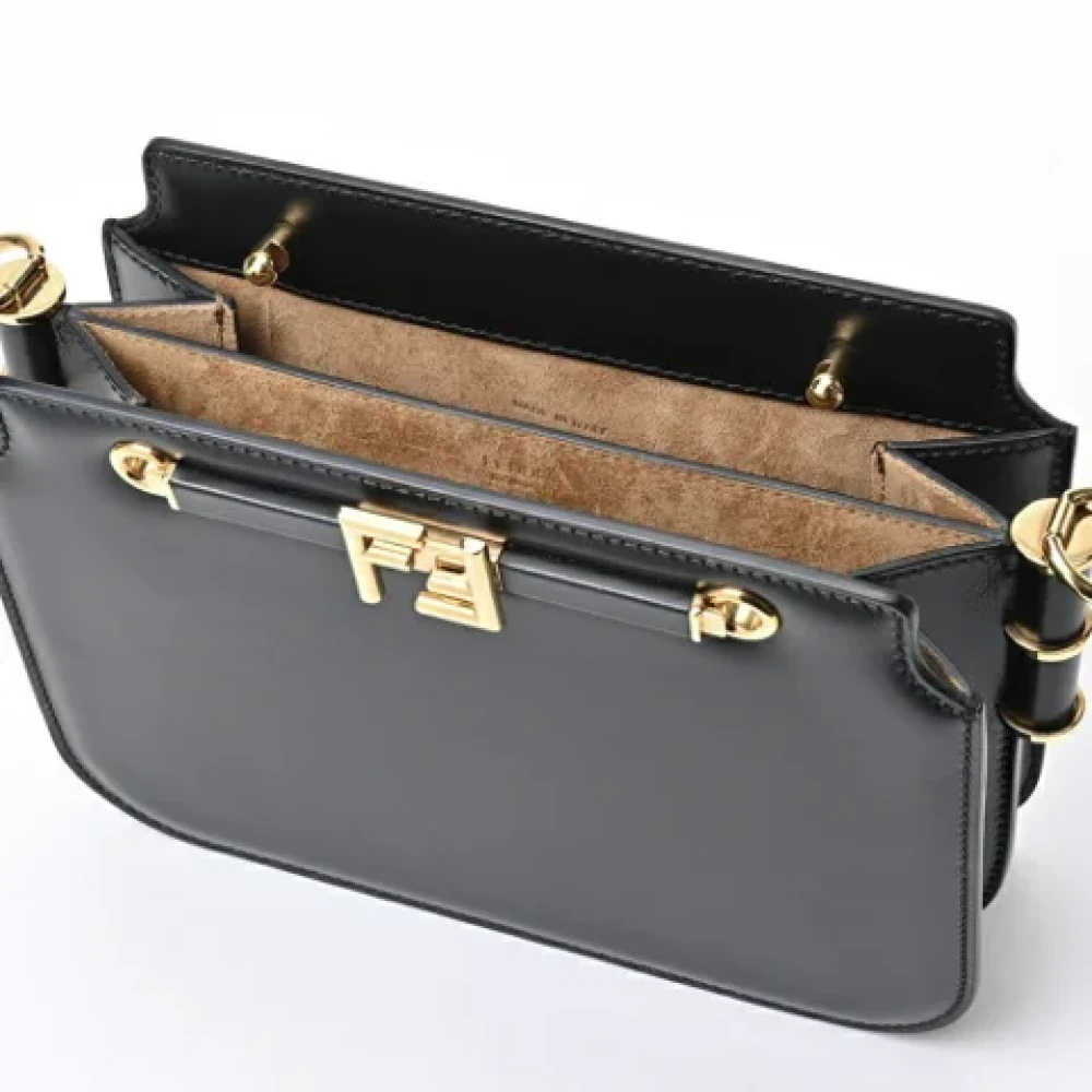 Fendi Vintage Pre-owned Leather shoulder-bags Black Dames