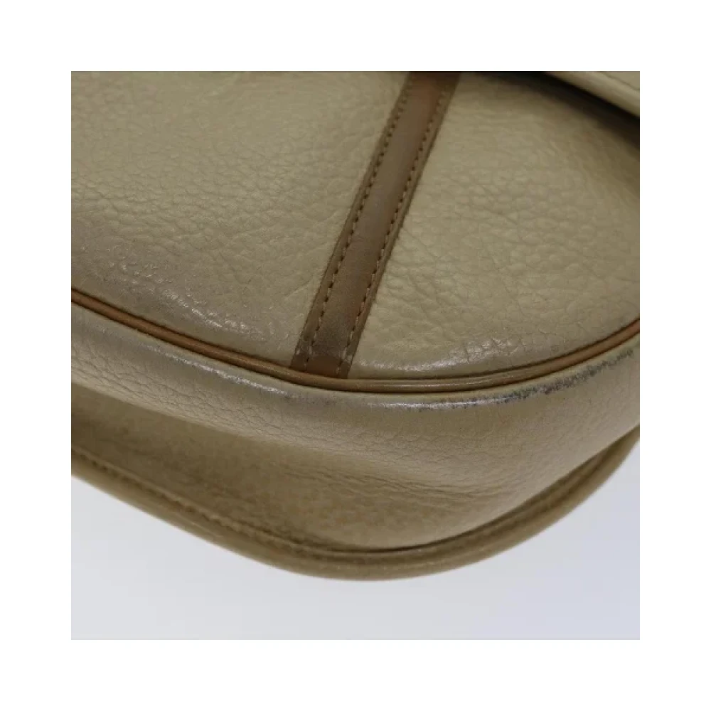 Dior Vintage Pre-owned Leather dior-bags Beige Dames