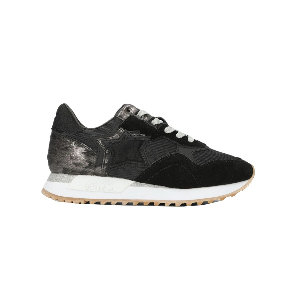 Atlantic Stars Zwarte Suède Ster Sneakers Winter Stijl Dames Schoenen