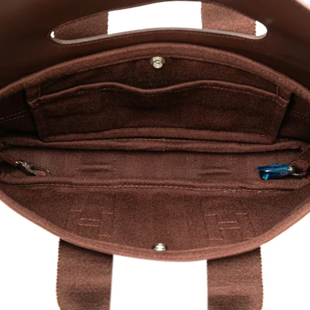 Hermès Vintage Pre-owned Canvas handbags Brown Dames