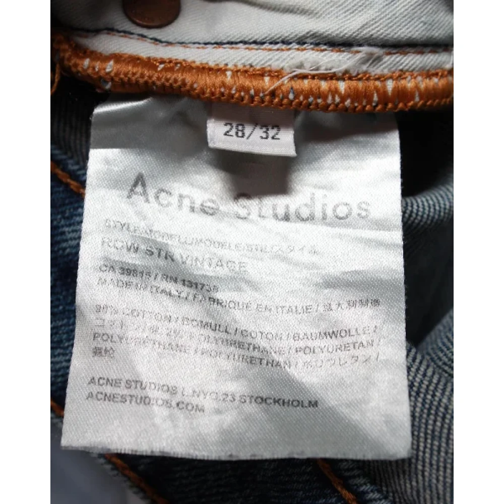 Acne Studios Pre-owned Cotton jeans Blue Dames
