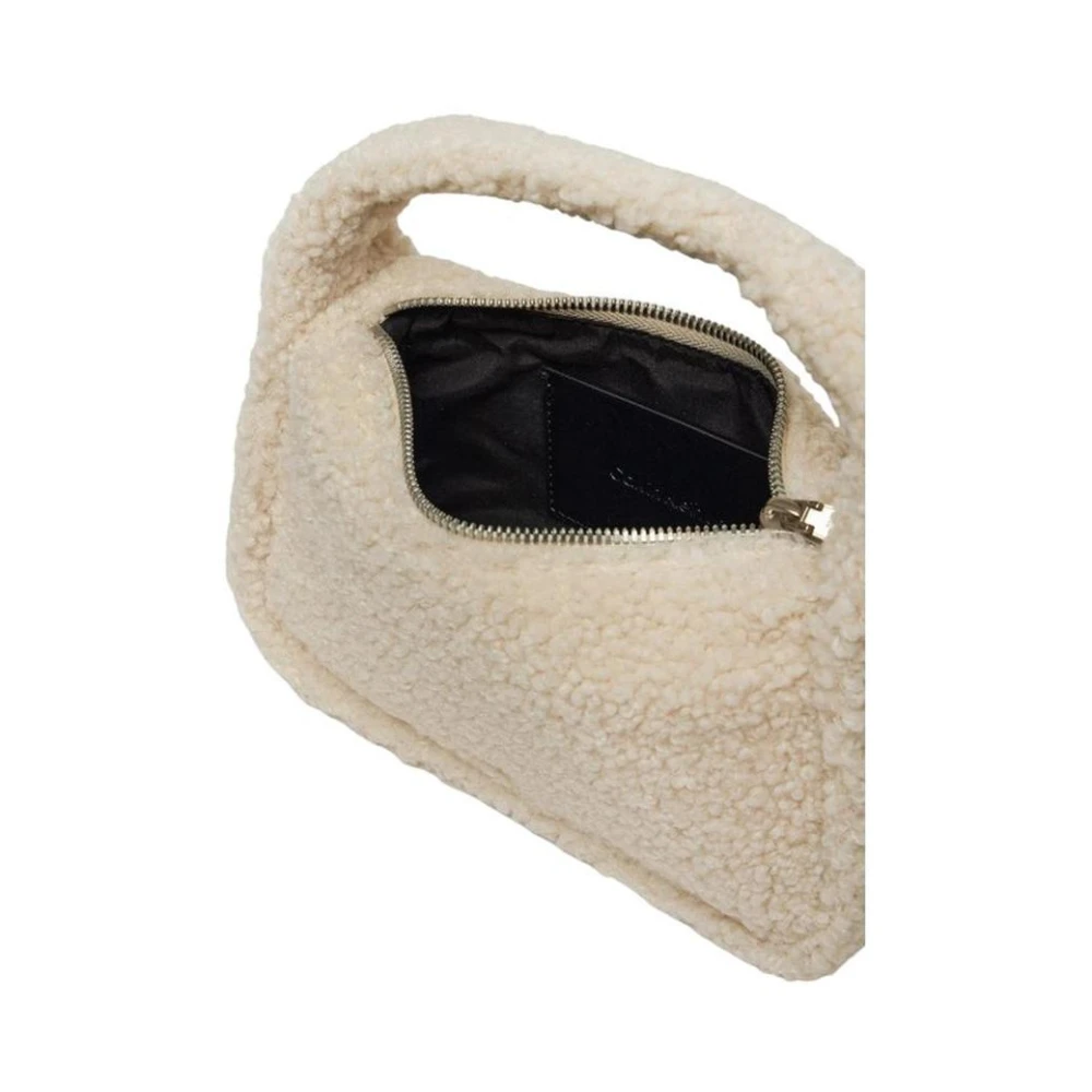 Calvin Klein Jeans Sherpa Mini Zip Eco-Vriendelijke Handtas Beige Dames