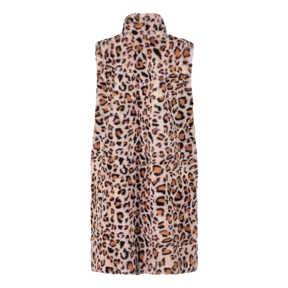 Betty Barclay Pluizige Casual Jas met Opstaande Kraag Brown Dames