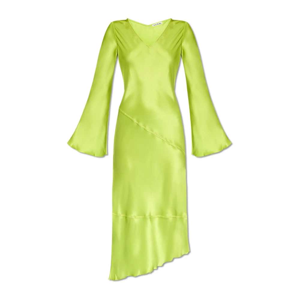 Acne Studios Satijnen jurk Green Dames