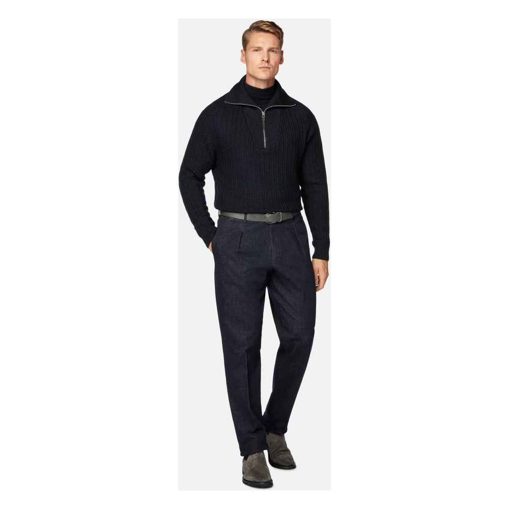 Boggi Milano Stretch Denim Broek Blue Heren