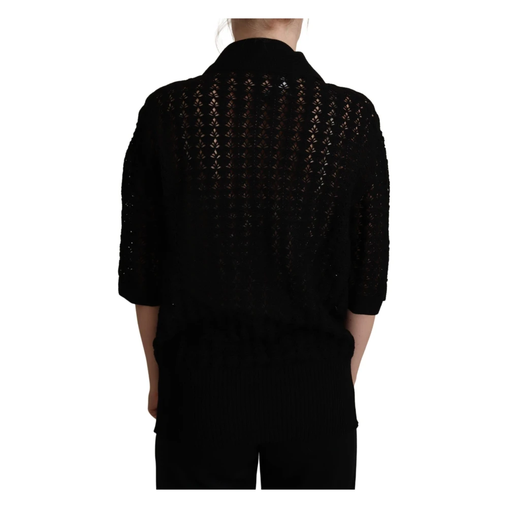 Dolce & Gabbana Round-neck Knitwear Black Dames