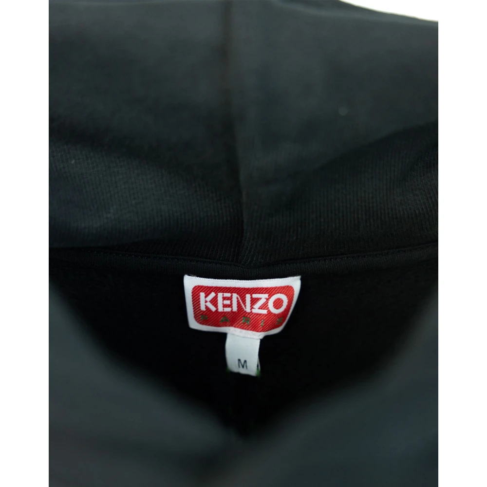 Kenzo Zwarte Bloem Hoodie Sweater Black Heren