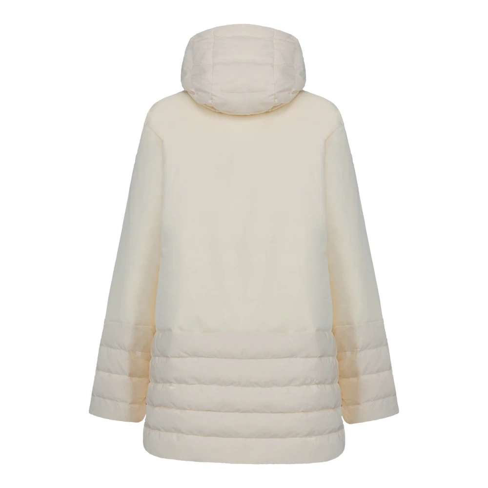 People of Shibuya Korte Parka van Mat Polyester met Donsveren Vulling Beige Dames